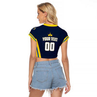 Custom Chattogram Cricket Royals Raglan Cropped T Shirt Passion Power Purpose - Wonder Print Shop