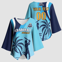 Custom Noakhali Cricket Express Kimono Sleeve Blouse Speed Power Victory - Wonder Print Shop
