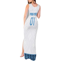 Custom Guatemala Football Tank Maxi Dress La Azul y Blanco Come On