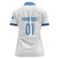 Custom Guatemala Football Women Polo Shirt La Azul y Blanco Come On