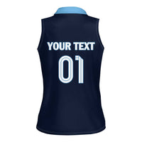 Custom Guatemala Football Women Sleeveless Polo Shirt Vamos Los Chapines