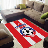 Puerto Rico Football Area Rug Go The Blue Hurricane
