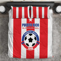 Puerto Rico Football Bedding Set Go The Blue Hurricane