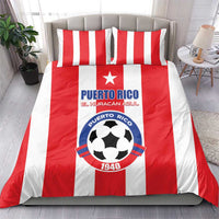 Puerto Rico Football Bedding Set Go The Blue Hurricane