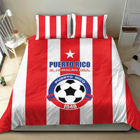 Puerto Rico Football Bedding Set Go The Blue Hurricane