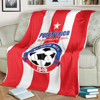 Puerto Rico Football Blanket Go The Blue Hurricane