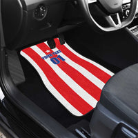 Puerto Rico Football Car Mats Go The Blue Hurricane