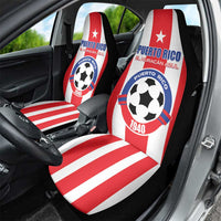 Puerto Rico Football Car Seat Cover Go The Blue Hurricane