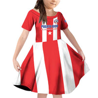 Custom Puerto Rico Football Family Matching Off Shoulder Short Dress and Hawaiian Shirt Go The Blue Hurricane