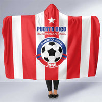 Puerto Rico Football Hooded Blanket Go The Blue Hurricane