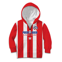 Custom Puerto Rico Football Kid Hoodie Go The Blue Hurricane