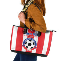 Puerto Rico Football Leather Tote Bag Go The Blue Hurricane