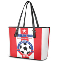 Puerto Rico Football Leather Tote Bag Go The Blue Hurricane