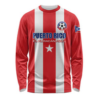 Custom Puerto Rico Football Long Sleeve Shirt Go The Blue Hurricane