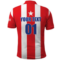 Custom Puerto Rico Football Polo Shirt Go The Blue Hurricane