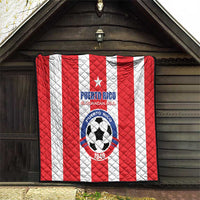 Puerto Rico Football Quilt Go The Blue Hurricane