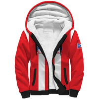 Custom Puerto Rico Football Sherpa Hoodie Go The Blue Hurricane