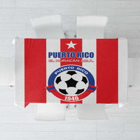Puerto Rico Football Tablecloth Go The Blue Hurricane