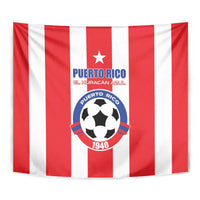 Puerto Rico Football Tapestry Go The Blue Hurricane