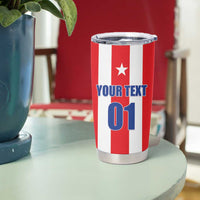 Custom Puerto Rico Football Tumbler Cup Go The Blue Hurricane