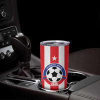 Custom Puerto Rico Football Tumbler Cup Go The Blue Hurricane