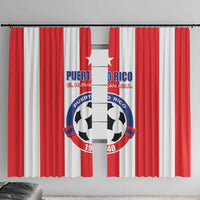 Puerto Rico Football Window Curtain Go The Blue Hurricane