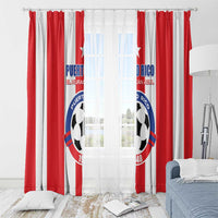Puerto Rico Football Window Curtain Go The Blue Hurricane