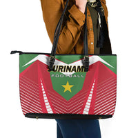 Suriname Football Leather Tote Bag Go Sranankondre Fubal Pluga