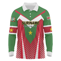Custom Suriname Football Long Sleeve Polo Shirt Go Sranankondre Fubal Pluga