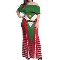 Custom Suriname Football Off Shoulder Maxi Dress Go Sranankondre Fubal Pluga