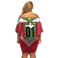 Custom Suriname Football Off Shoulder Short Dress Go Sranankondre Fubal Pluga