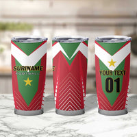Custom Suriname Football Tumbler Cup Go Sranankondre Fubal Pluga