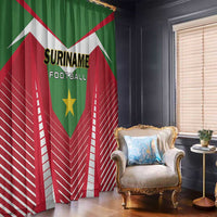 Suriname Football Window Curtain Go Sranankondre Fubal Pluga