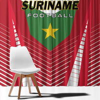Suriname Football Window Curtain Go Sranankondre Fubal Pluga