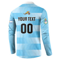 Custom Rugby Argentina Button Sweatshirt Pumitas Go Champions