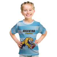 Custom Rugby Argentina Kid T Shirt Pumitas Go Champions