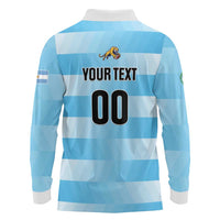 Custom Rugby Argentina Long Sleeve Polo Shirt Pumitas Go Champions