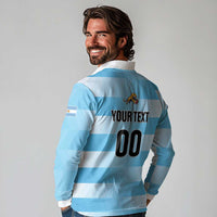 Custom Rugby Argentina Long Sleeve Polo Shirt Pumitas Go Champions