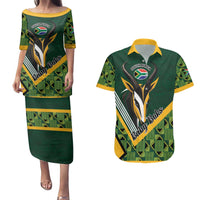 Custom Rugby South Africa Couples Matching Puletasi and Hawaiian Shirt Baby Boks Go Champions