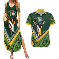 Custom Rugby South Africa Couples Matching Summer Maxi Dress and Hawaiian Shirt Baby Boks Go Champions