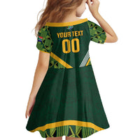 Custom Rugby South Africa Family Matching Long Sleeve Bodycon Dress and Hawaiian Shirt Baby Boks Go Champions