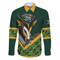 Custom Rugby South Africa Family Matching Long Sleeve Bodycon Dress and Hawaiian Shirt Baby Boks Go Champions