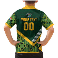 Custom Rugby South Africa Family Matching Mermaid Dress and Hawaiian Shirt Baby Boks Go Champions