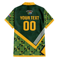 Custom Rugby South Africa Family Matching Off Shoulder Short Dress and Hawaiian Shirt Baby Boks Go Champions