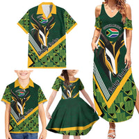 Custom Rugby South Africa Family Matching Summer Maxi Dress and Hawaiian Shirt Baby Boks Go Champions