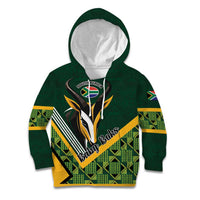 Custom Rugby South Africa Kid Hoodie Baby Boks Go Champions