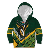 Custom Rugby South Africa Kid Hoodie Baby Boks Go Champions