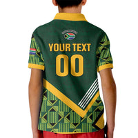 Custom Rugby South Africa Kid Polo Shirt Baby Boks Go Champions