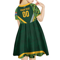 Custom Rugby South Africa Kid Short Sleeve Dress Baby Boks Go Champions
