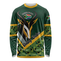 Custom Rugby South Africa Long Sleeve Shirt Baby Boks Go Champions